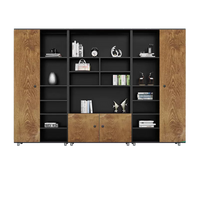 Rectangular Wooden File Cabinet with Open Storage Compartments WJG-745