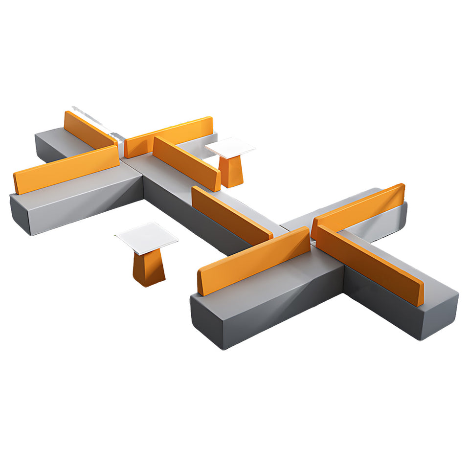 Modern Scratch-Resistant Corner Sofa with Solid Wood Frame for Office Reception and Lounge Areas JDZH-2081
