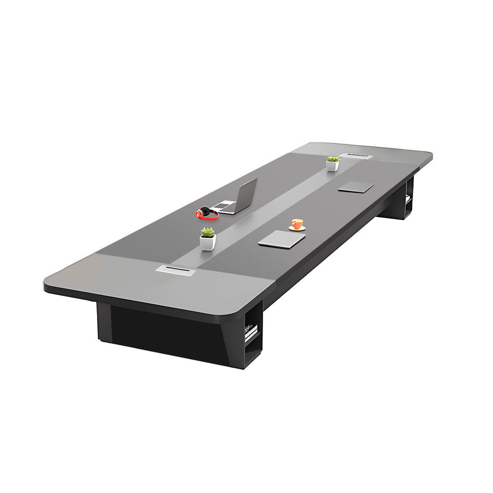 Modern Rectangular Conference Table with Under-Desk Storage for Office HYZ-7161