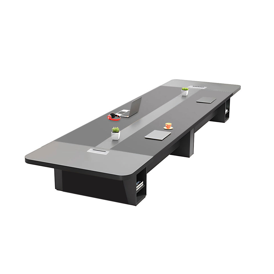 Modern Rectangular Conference Table with Under-Desk Storage for Office HYZ-7161