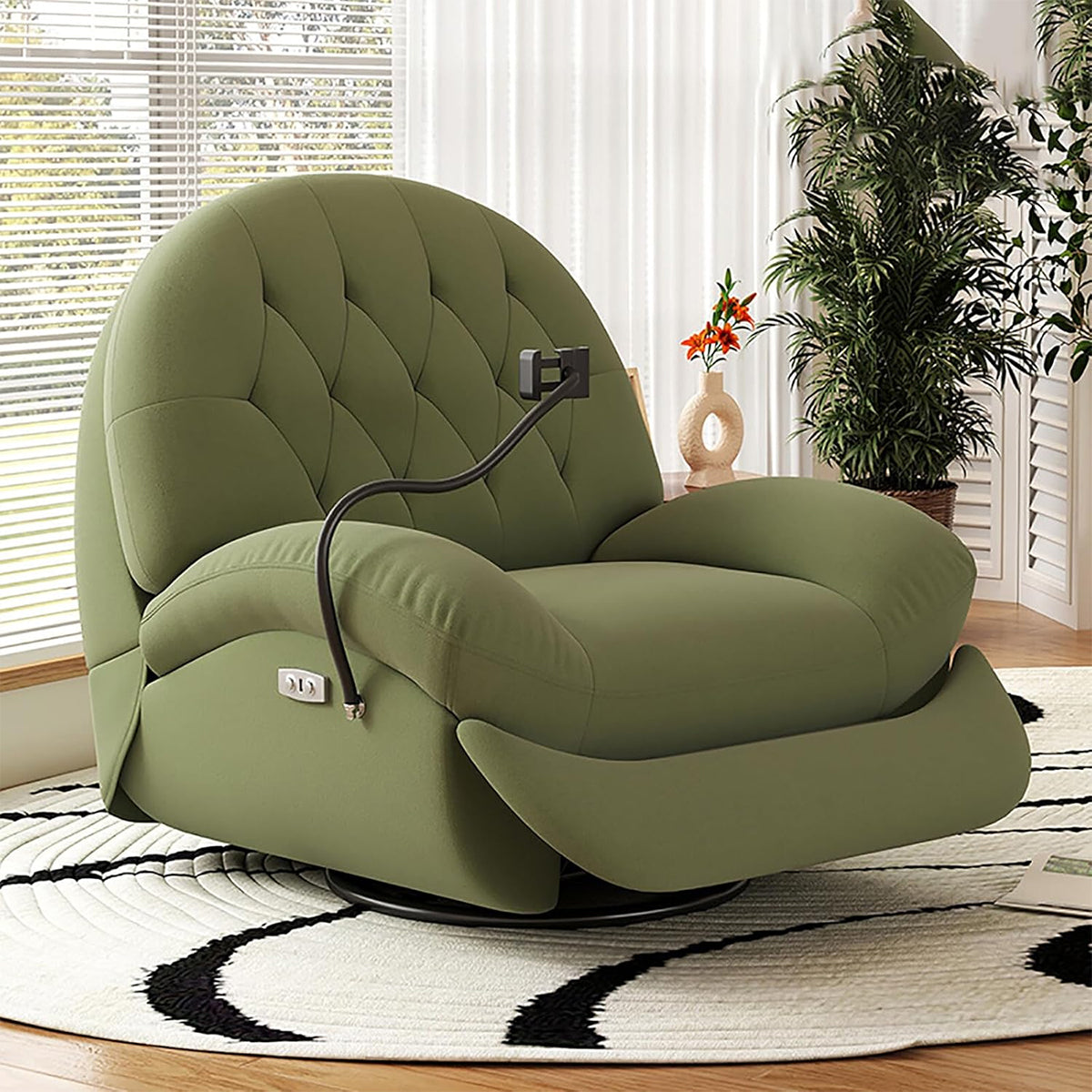 Multi-Functional Semi-Circular Backrest Recliner Sofa with Phone Holder DDSF-2010