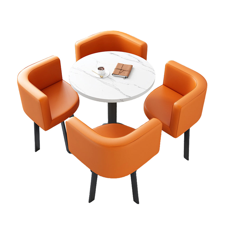 Reception Table with 4 Chairs for Small Cafés or Waiting Areas JDZH-2022