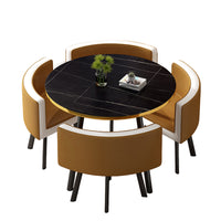 Round Reception Table with 4 Chairs for Office Reception Areas JDZH-2024