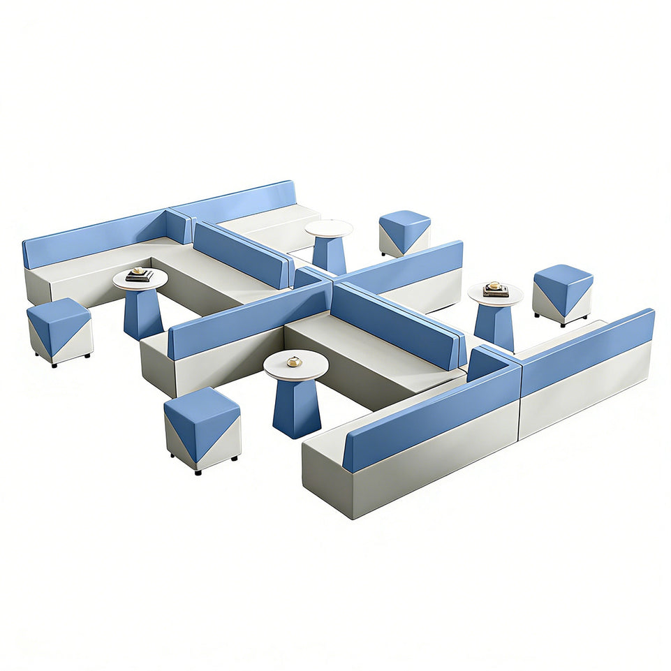 Modern Scratch-Resistant Corner Sofa with Solid Wood Frame for Office Reception and Lounge Areas JDZH-2081