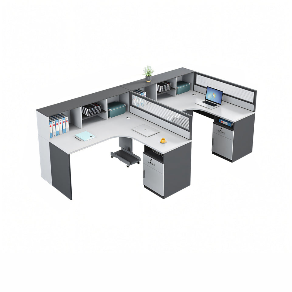 Modern Office Workstation Set with Screens, Ideal for 2/4/6-Person Workspaces BGZ-220