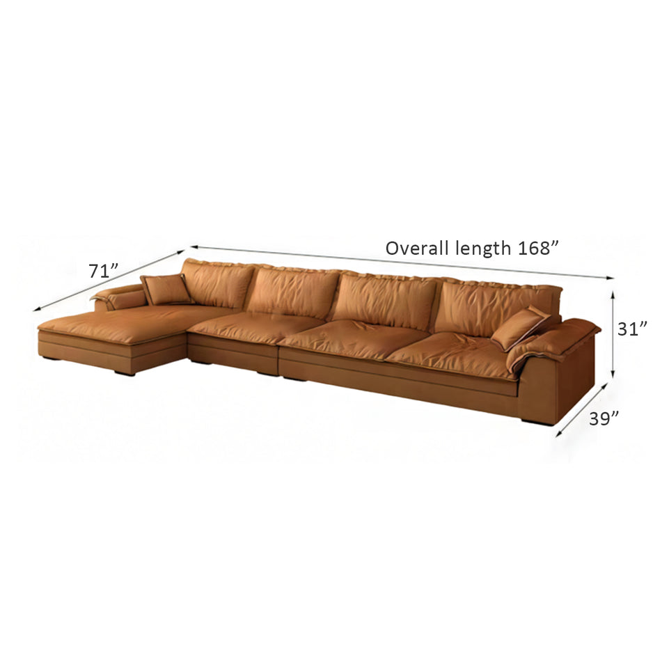 Italian Simple Sofa Multi Person Brown Recliner BSF-2001