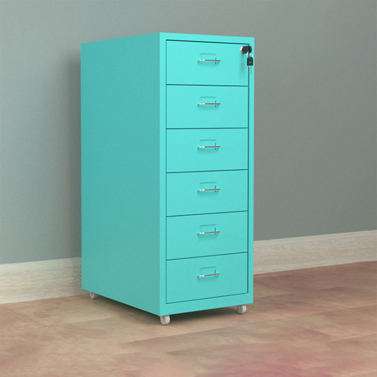 Grey Modern Metal Office Cabinet with Lockable Drawers for Files and Storage WJG-725-15（Sale Event）