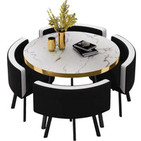 Round Reception Table with 4 Chairs for Office Reception Areas JDZH-2024（In Stock）
