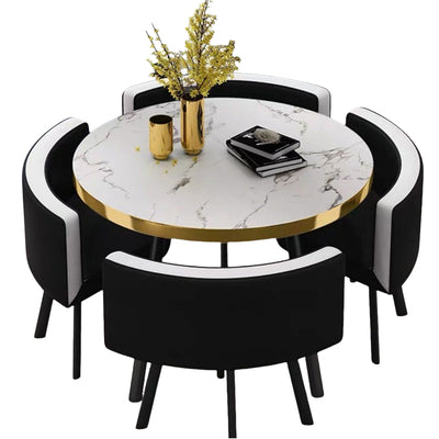 Round Reception Table with 4 Chairs for Office Reception Areas JDZH-2024（In Stock）
