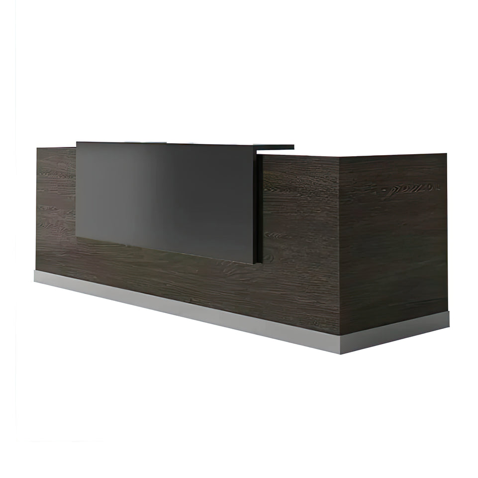 Color-Blocked Straight Reception Desk with Compartments and Drawers for Offices JDT-106