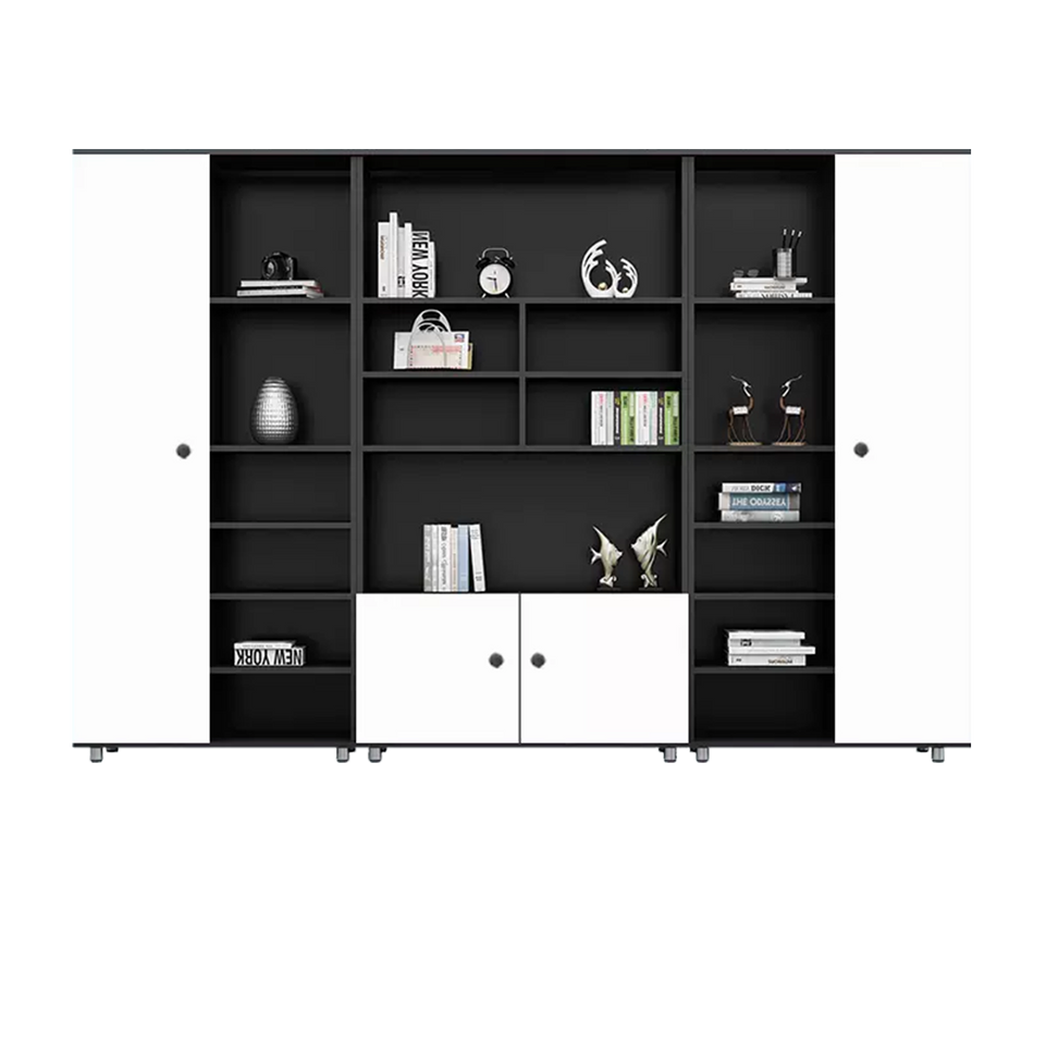 Rectangular Wooden File Cabinet with Open Storage Compartments WJG-745