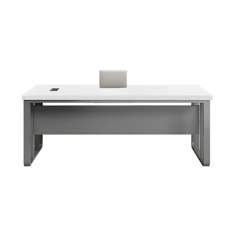Executive Desk For Work Office Desk With side cabinet For PC With Vent Curtain Board with Wiring BOX LBZ-1073