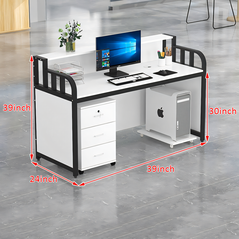 Modern Single Desk with Partition - Ideal for Offices and Workstations BGZ-020