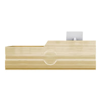 Groove-Design Straight Reception Desk with Cable Management and Custom Logo for Offices JDT-10104