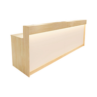 Rectangle Straight Reception Desk with Light Counter Table with Keyboard Tray and Drawers JDT-004-W (West Coast)