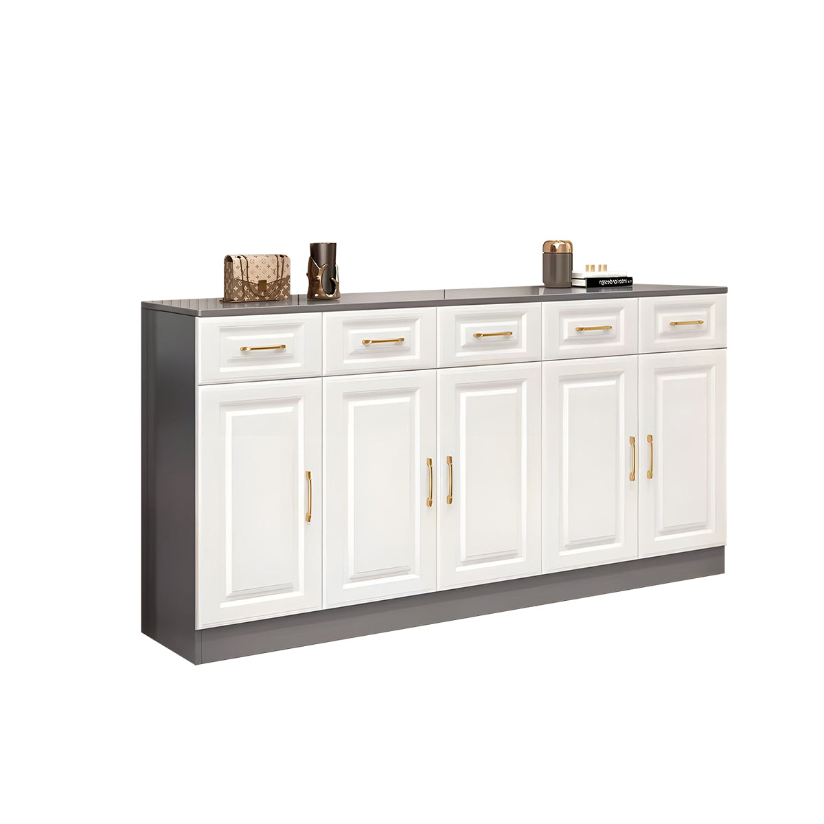 Sleek Contemporary Wooden Entryway Shoe Cabinet For Hallways And Living Rooms With Adjustable Shelves CWG-2162