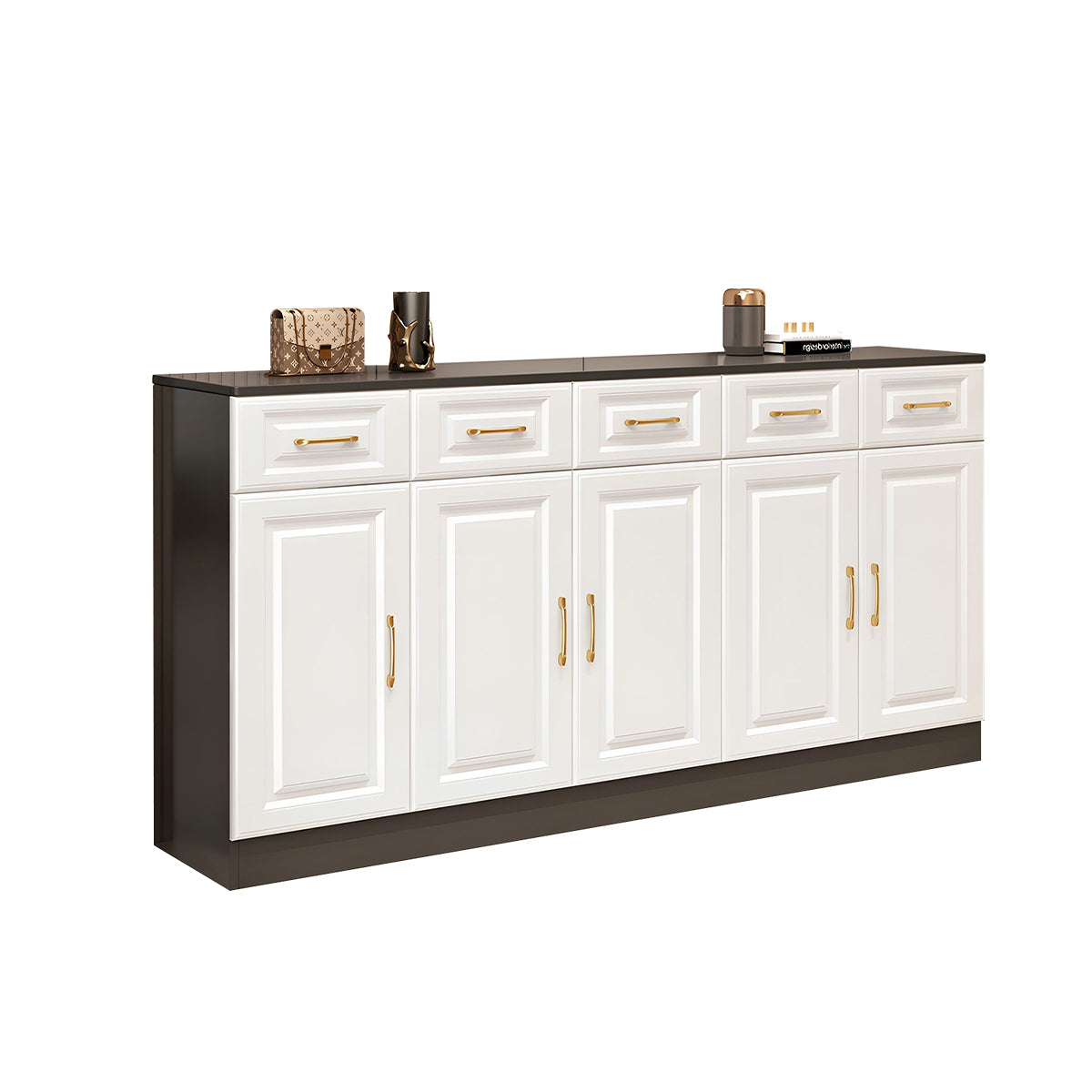 Sleek Contemporary Wooden Entryway Shoe Cabinet For Hallways And Living Rooms With Adjustable Shelves CWG-2162