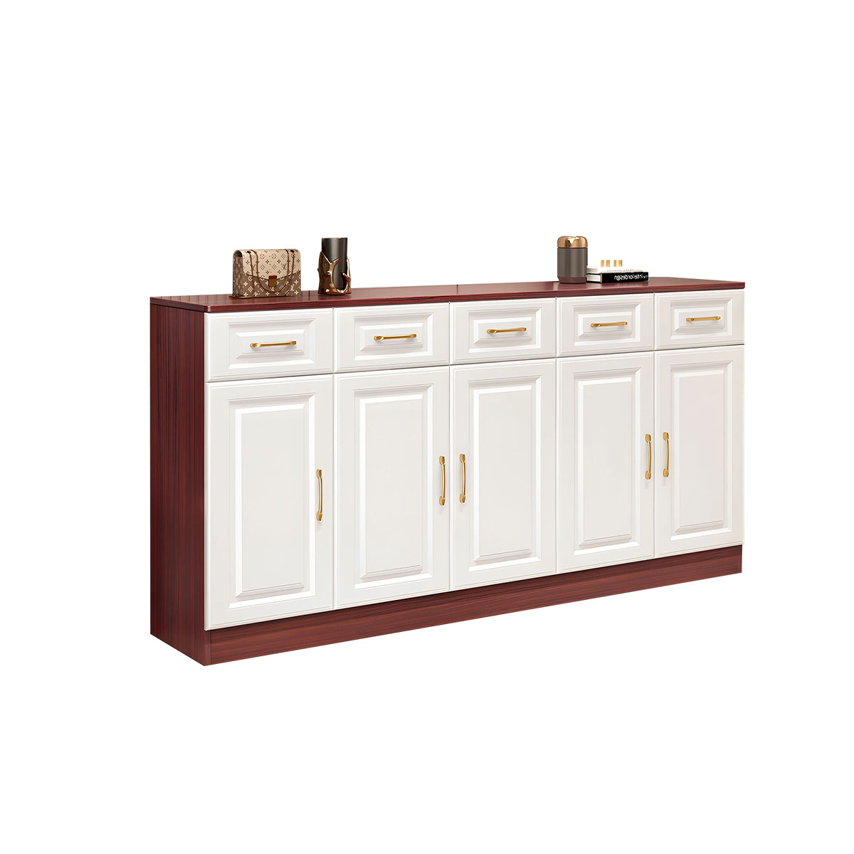 Sleek Contemporary Wooden Entryway Shoe Cabinet For Hallways And Living Rooms With Adjustable Shelves CWG-2162