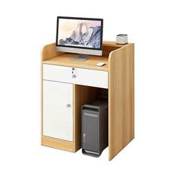 Round Reception Desk with Cable Management, Lockable & Lumbar Support for Office Lobby