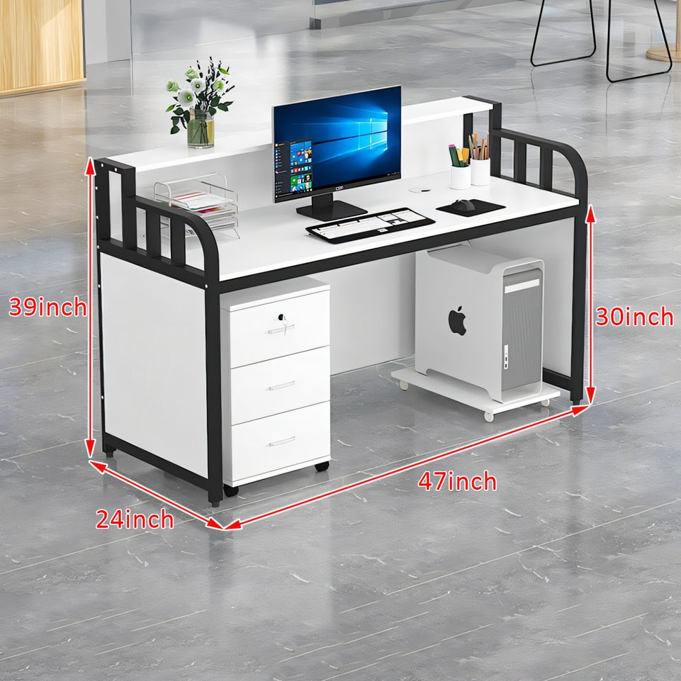 Modern Single Desk with Partition - Ideal for Offices and Workstations BGZ-020