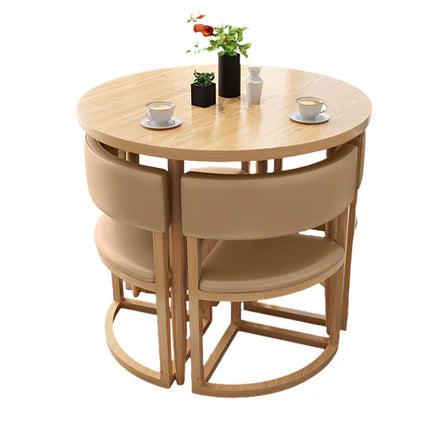 4-Seater Reception 31" Table and Chair Set with Space-Saving Design JDZH-2021