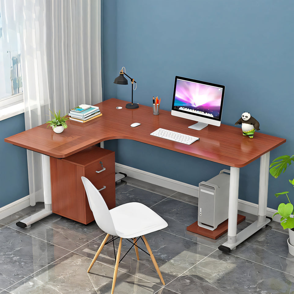 L-Shaped Corner Desk - Modern, Space-Saving Home Office Solution HD-206