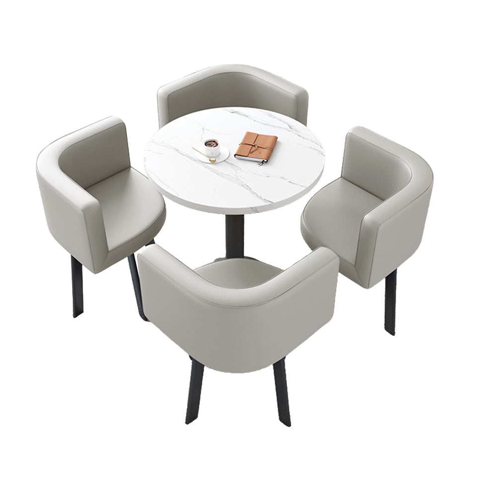 Reception Table with 4 Chairs for Small Cafés or Waiting Areas JDZH-2022