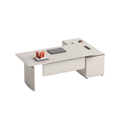 Executive Desk 71-94 in Wide with Wireless Charging, Cable Management & Side Storage