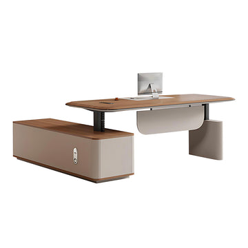 Modern Executive Desk 71-126 in Wide with USB Ports, Wireless Charging & Cable Management