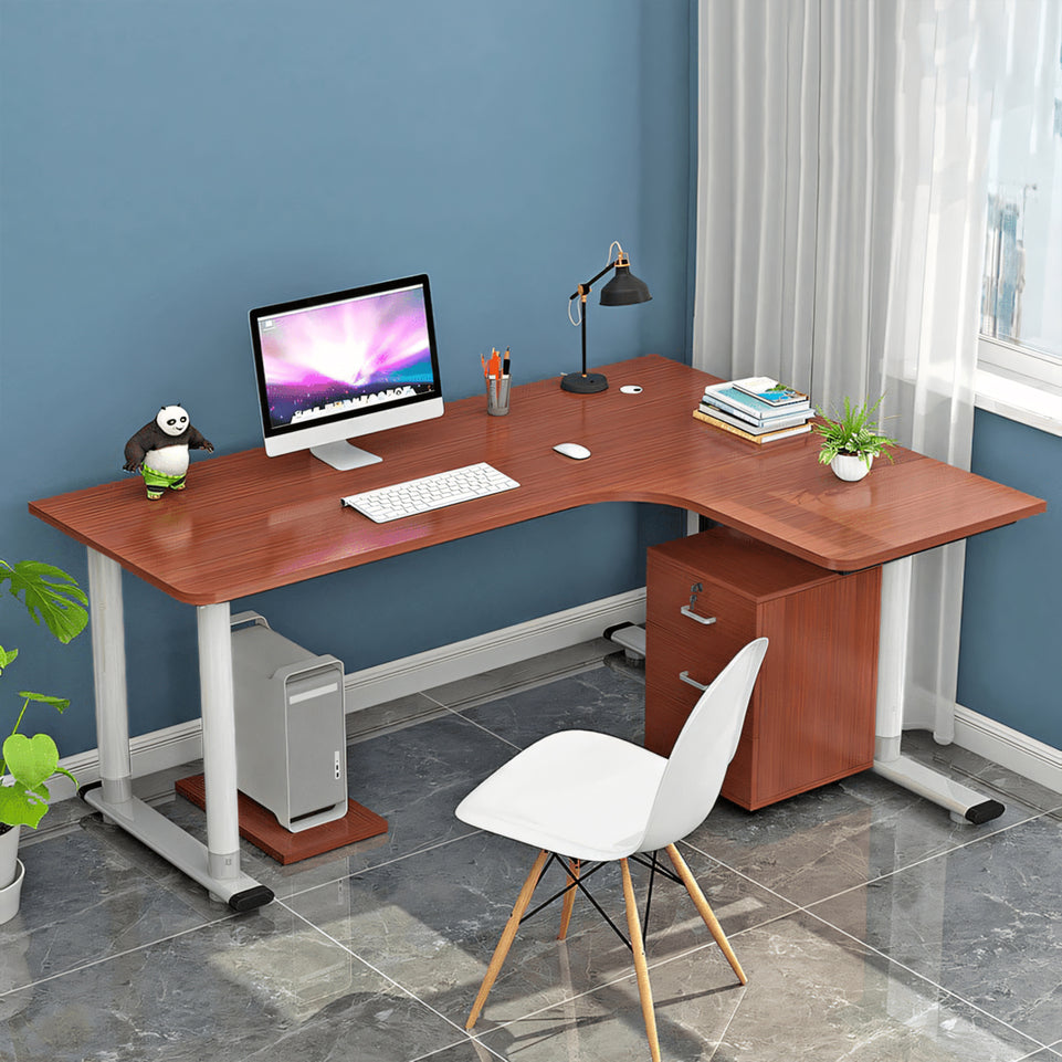 L-Shaped Corner Desk - Modern, Space-Saving Home Office Solution HD-206