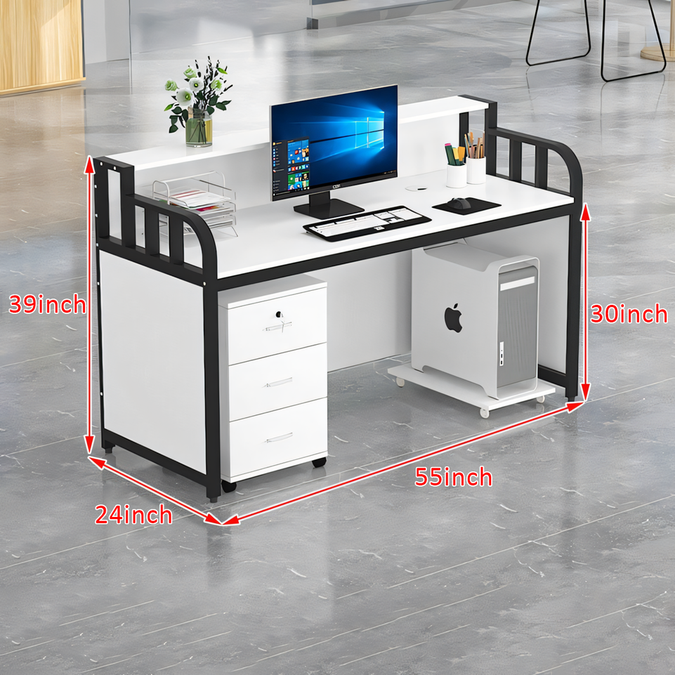 Modern Single Desk with Partition - Ideal for Offices and Workstations BGZ-020