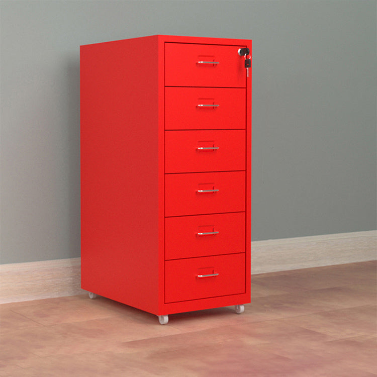 Grey Modern Metal Office Cabinet with Lockable Drawers for Files and Storage WJG-725-15（Sale Event）