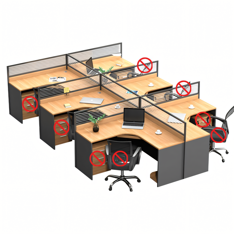 Modern Office Furniture Set with Partitioned Desks BGZ-229