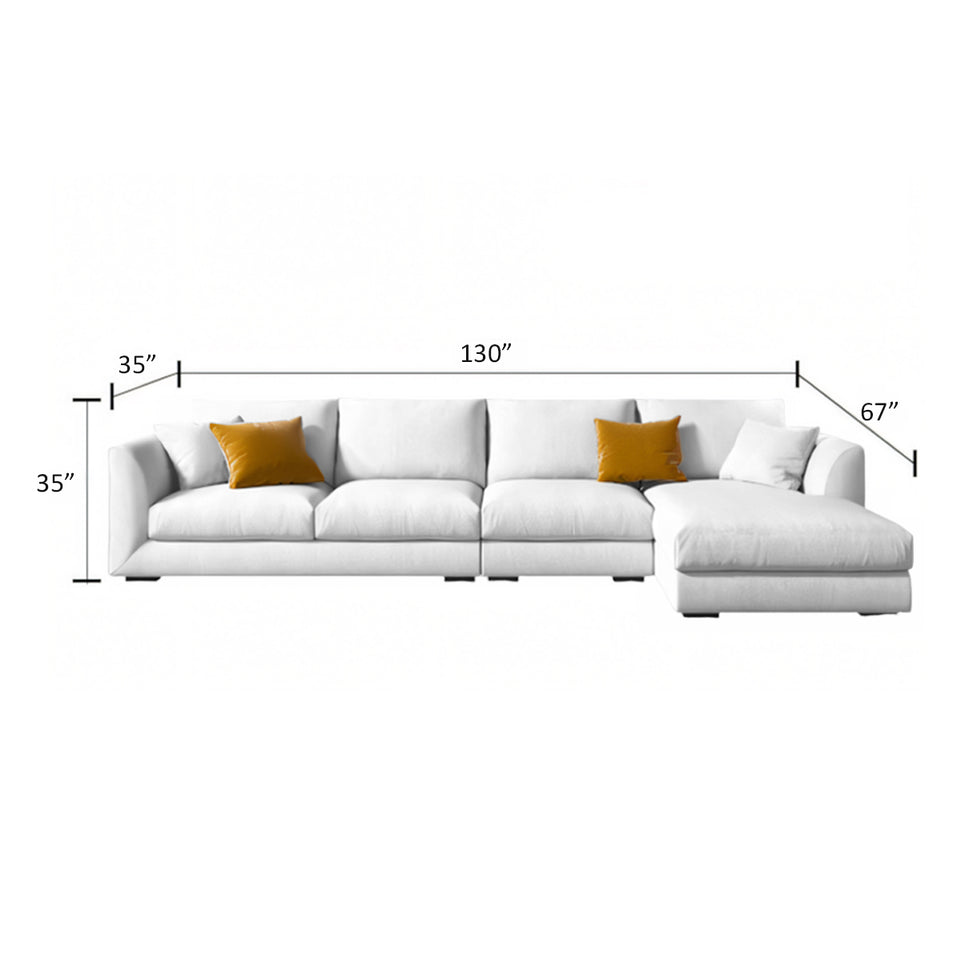 Modern Minimalist Sisal Fabric Sofa Chaise Lounge Sofa BSF-2007