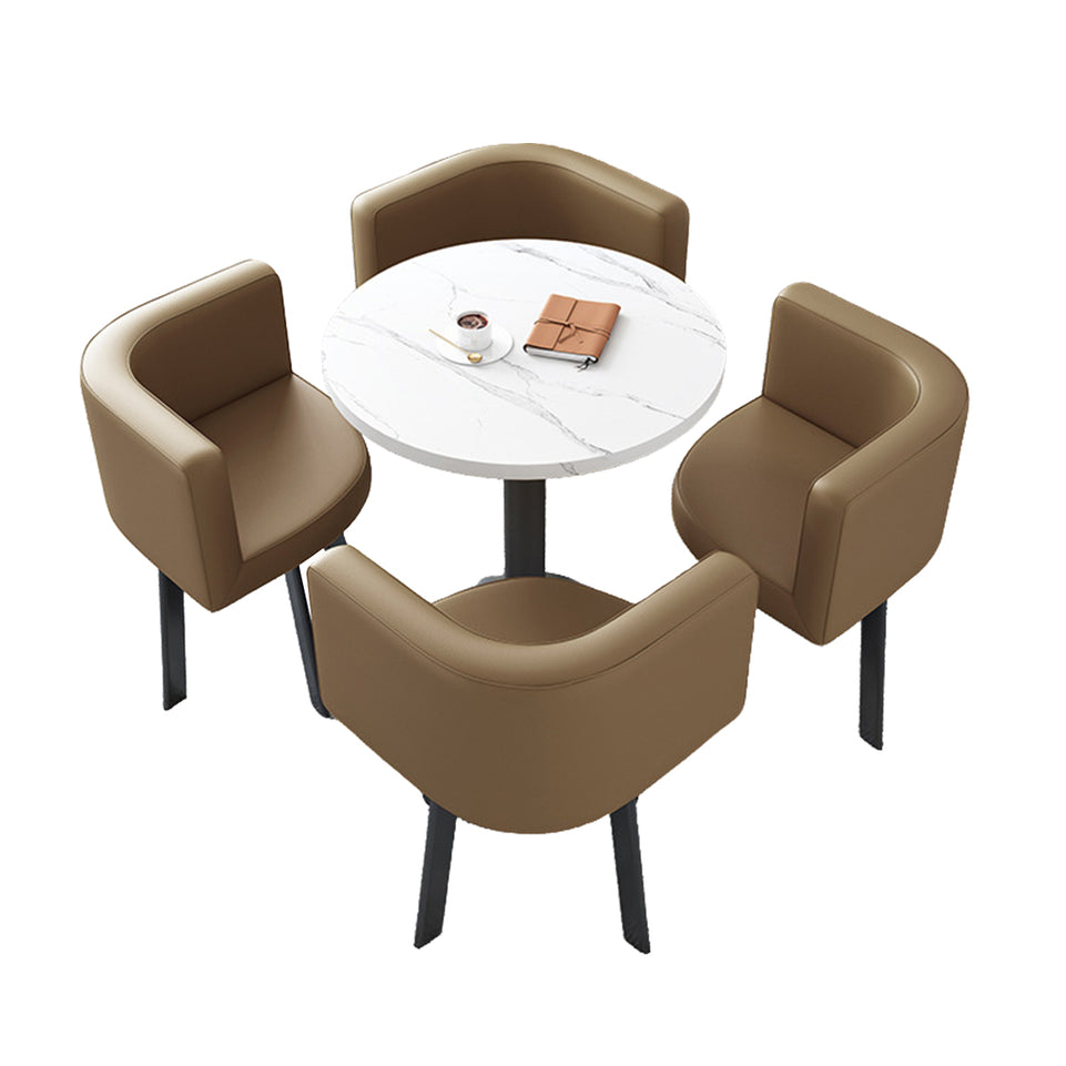 Reception Table with 4 Chairs for Small Cafés or Waiting Areas JDZH-2022