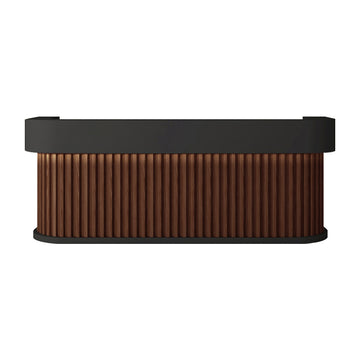 Salon Reception Desk 39-157 in Wide with Keyboard Tray, File Drawers & Fluted Front (In Stock)