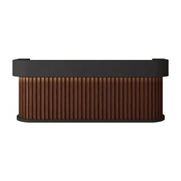 Salon Reception Desk 39-157 in Wide with Keyboard Tray, File Drawers & Fluted Front (In Stock)