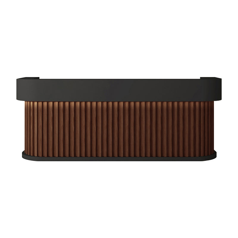 Salon Reception Desk 39-157 in Wide with Keyboard Tray, File Drawers & Fluted Front