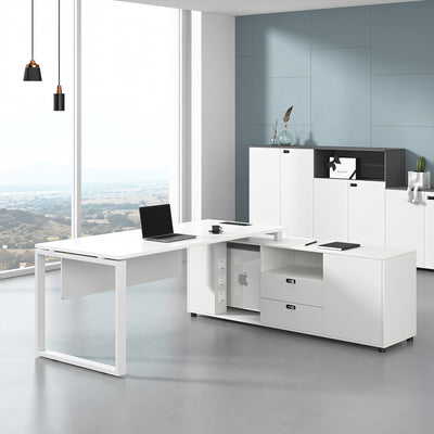 Office Desk Stylish Modern Executive Desk With Adjuster PC Storage Dial Lock Outlet LBZ-1059