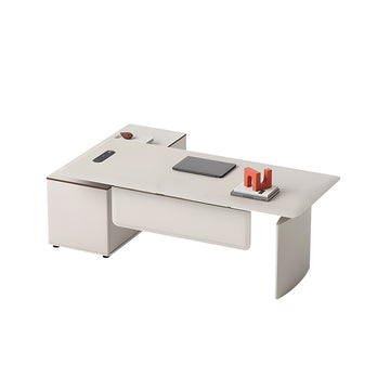Executive Desk 71-94 in Wide with Wireless Charging, Cable Management & Side Storage