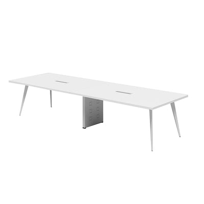 Minimalist Rectangular Conference Table with Cable Management HYZ-109-W（West Coast)