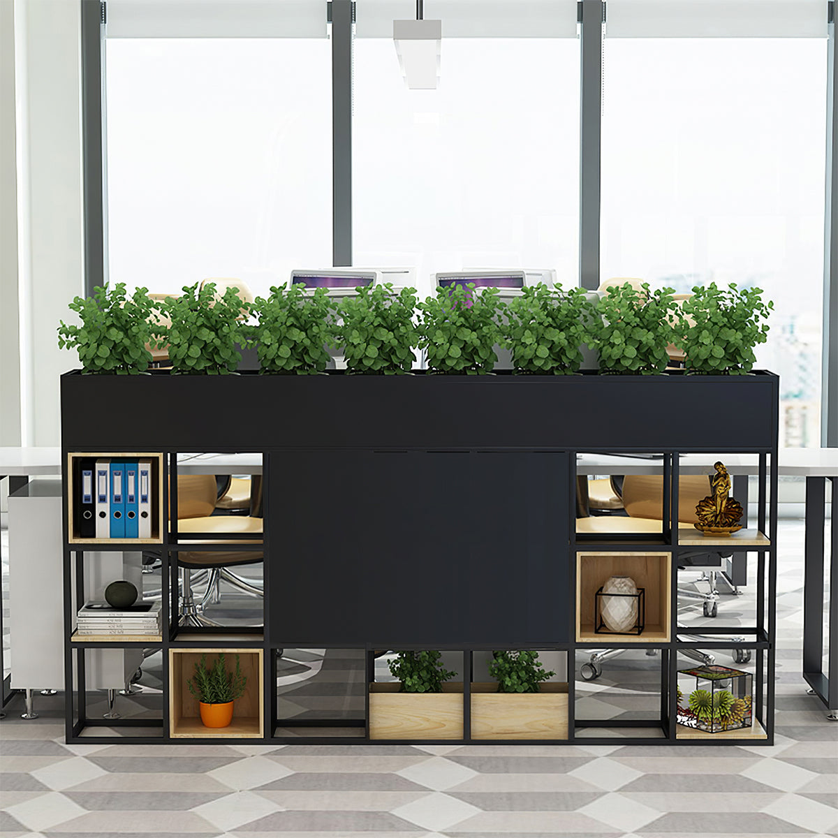 Multi-Functional Iron Frame Divider Storage Shelf for Offices & Living Room CWG-2053（In Stock）