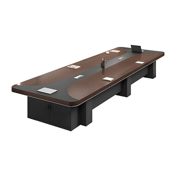Modern Conference Table 79-315 in Wide (6.6-26.2 ft) with Cable Management & Side Storage (In Stock)