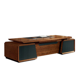 Modern Executive Desk 28-142 in Wide with Walnut for Home Office