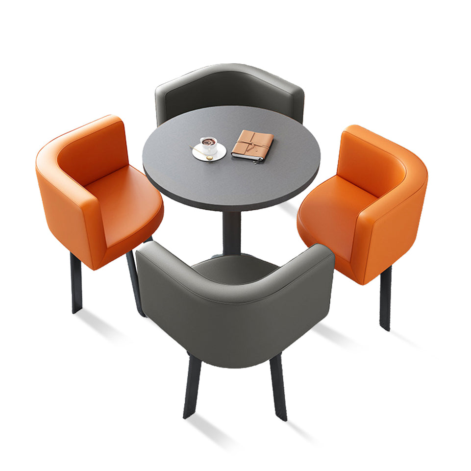 Reception Table with 4 Chairs for Small Cafés or Waiting Areas JDZH-2022
