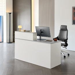 Minimalist Office Reception Desk with Keyboard Tray and Drawer JDT-2216（In Stock）