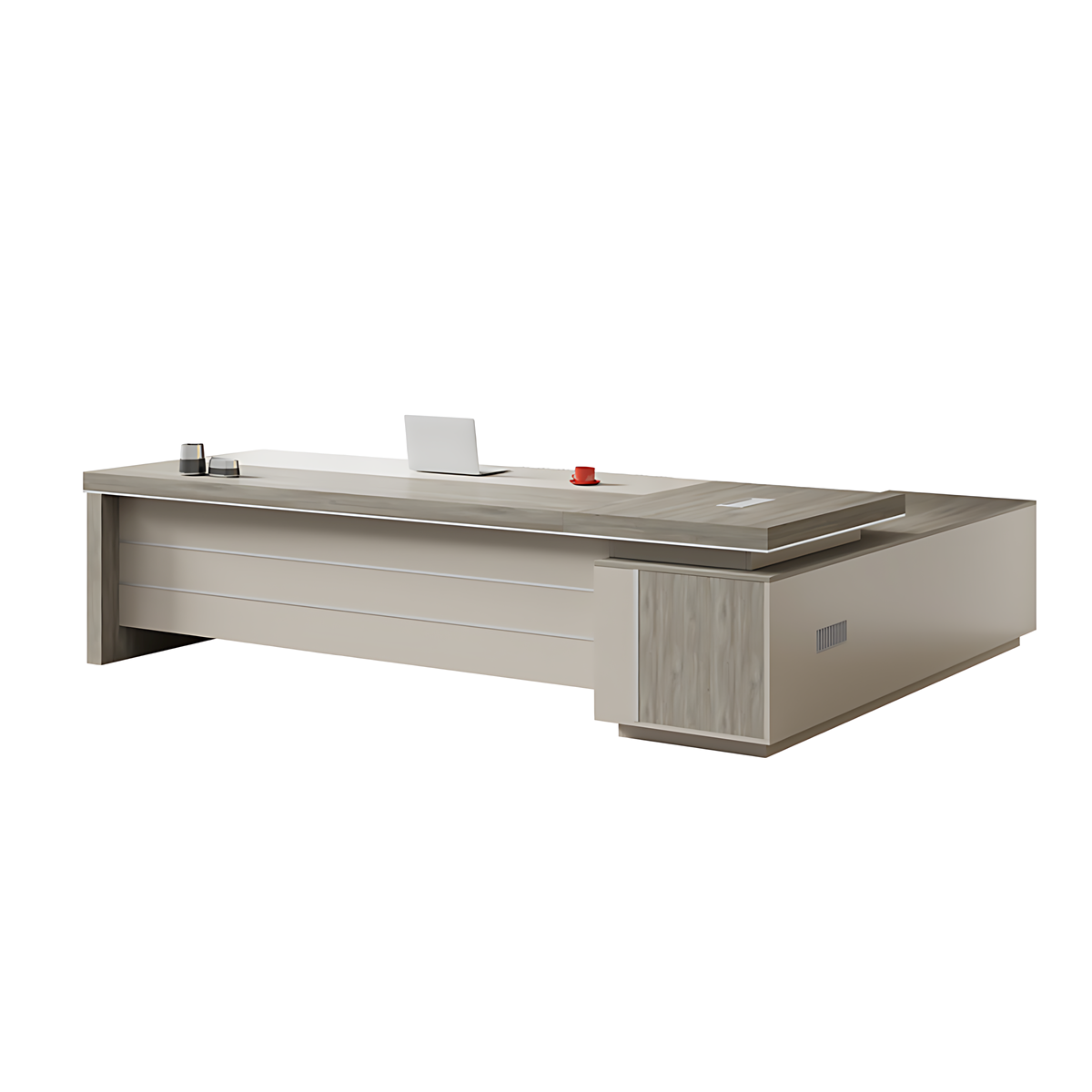 Light Luxury Boss Desk With Private Partition Storage Single Cabinet Two colors Design LBZ-1021