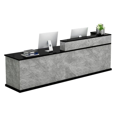 Corner Straight Stylish Reception Desk with Keyboard Tray and Drawers for Offices and Hotel Lobbies JDT-712