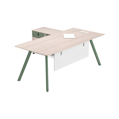 Simple modern single general manager desk single white desk and chair LBZ-10112