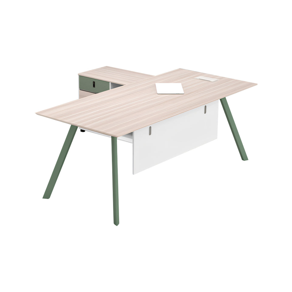 Simple modern single general manager desk single white desk and chair LBZ-10112